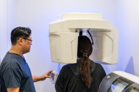 Dr Thuy providing patient with x-rays